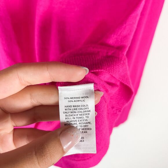 Halogen NWT Women's Pink Turtleneck Long Sleeve Wool Blend Sweater Size XS - Picture 3 of 4